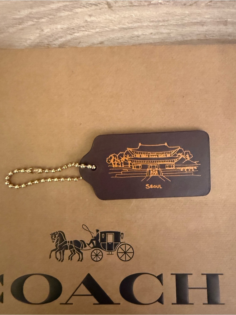Large Embossed Coach Hangtag